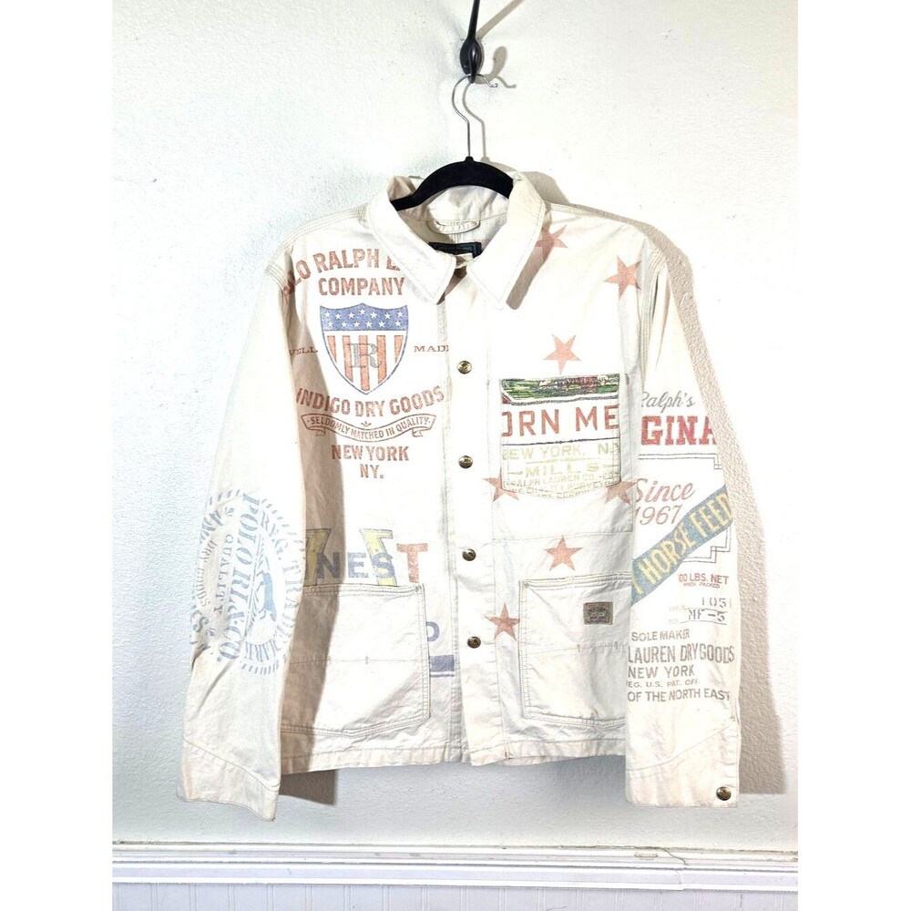 Polo Country Ralph Lauren Jacket S NWT Graphic Chore Bison Americana Dry Goods
